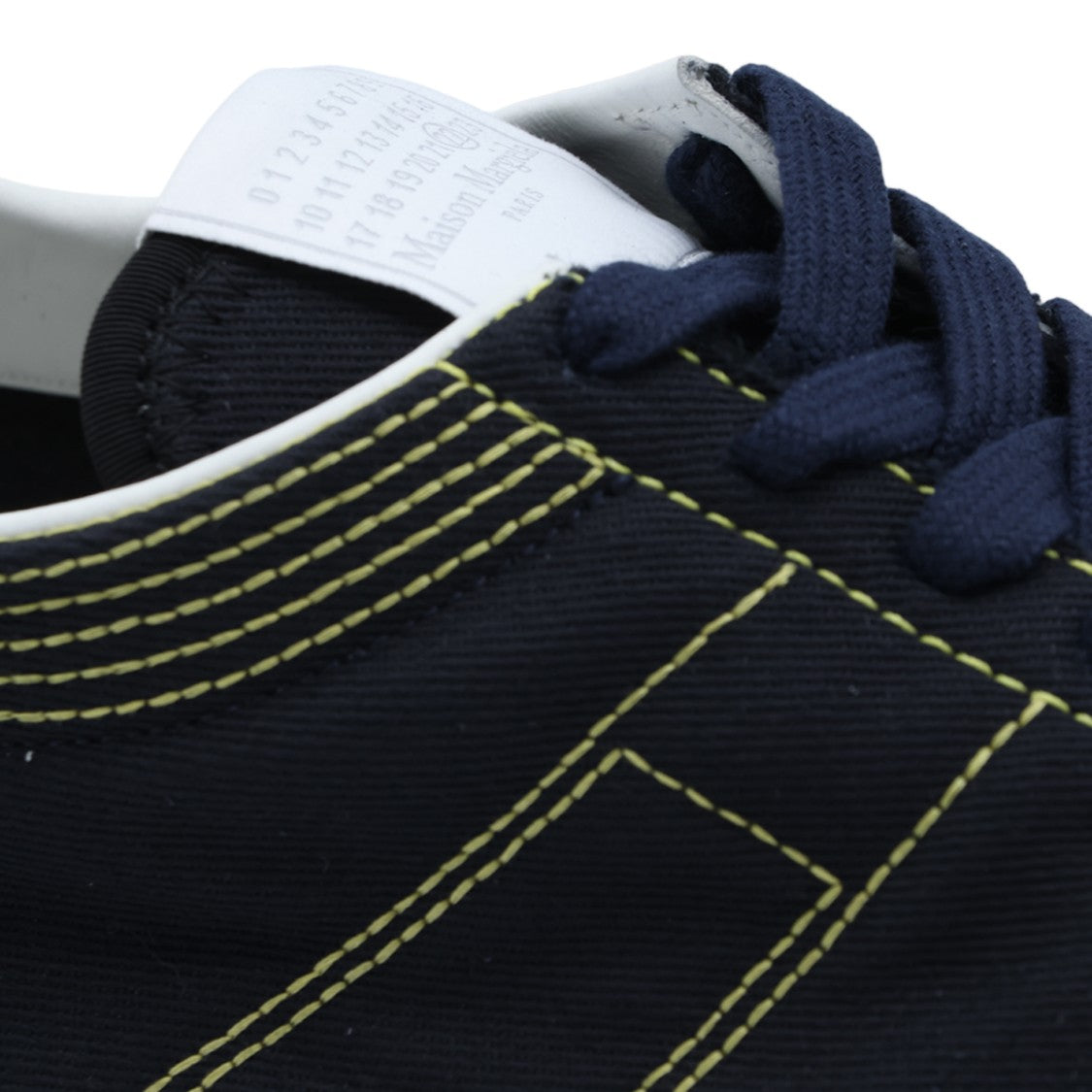 Maison Margiela Low-Profile Navy Sneakers With Textured Suede