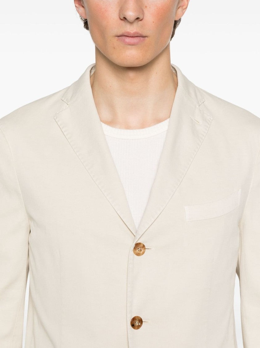 Boglioli Classic Tailored Black Jacket With Wooden Buttons