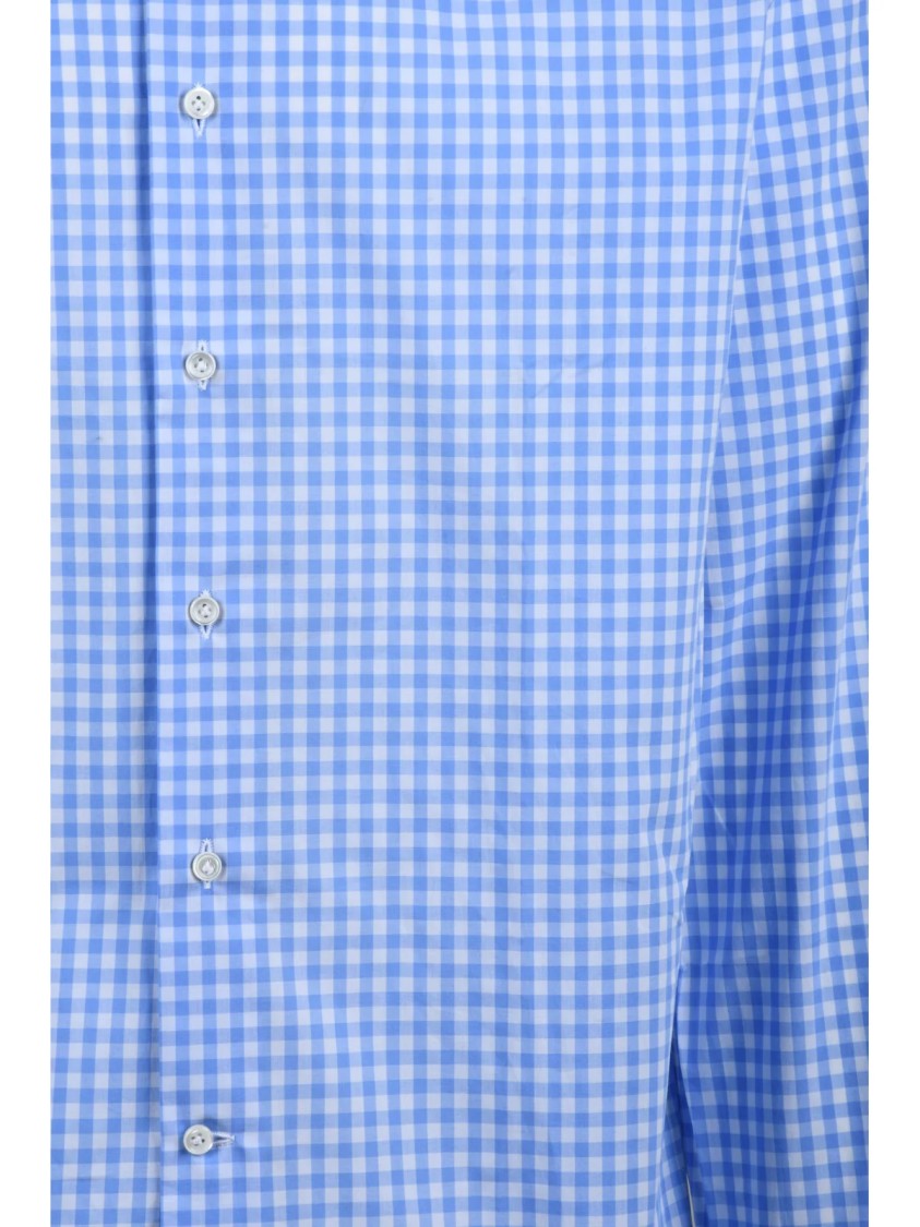 Alessandro Gherardi White Light Blue Striped Shirt