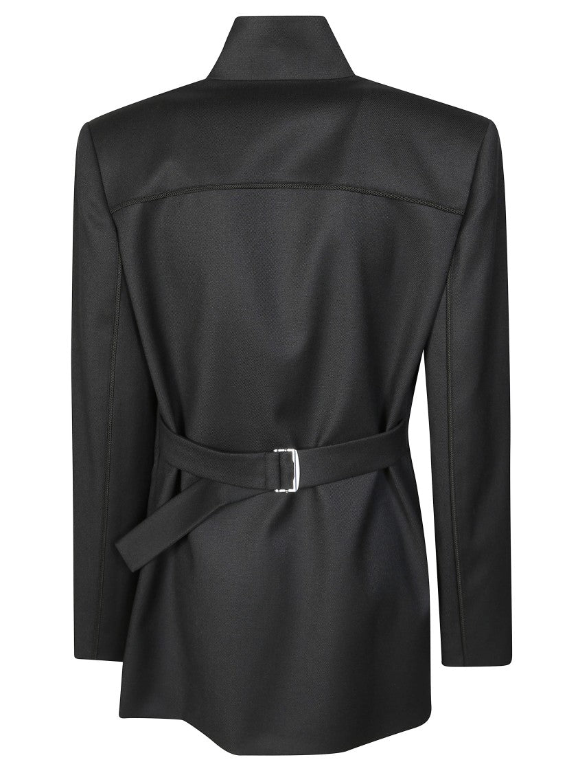 Pinko Tailored Flannel Jacket With Classic Collar