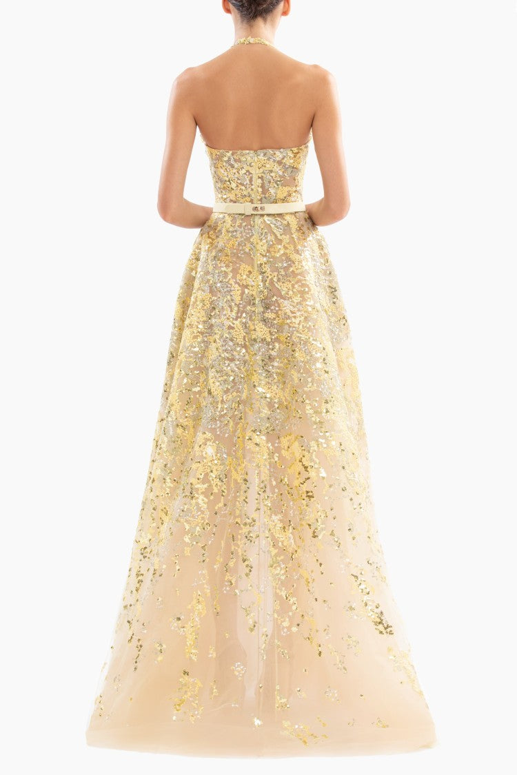 Saiid Kobeisy Embroidered Long Dress