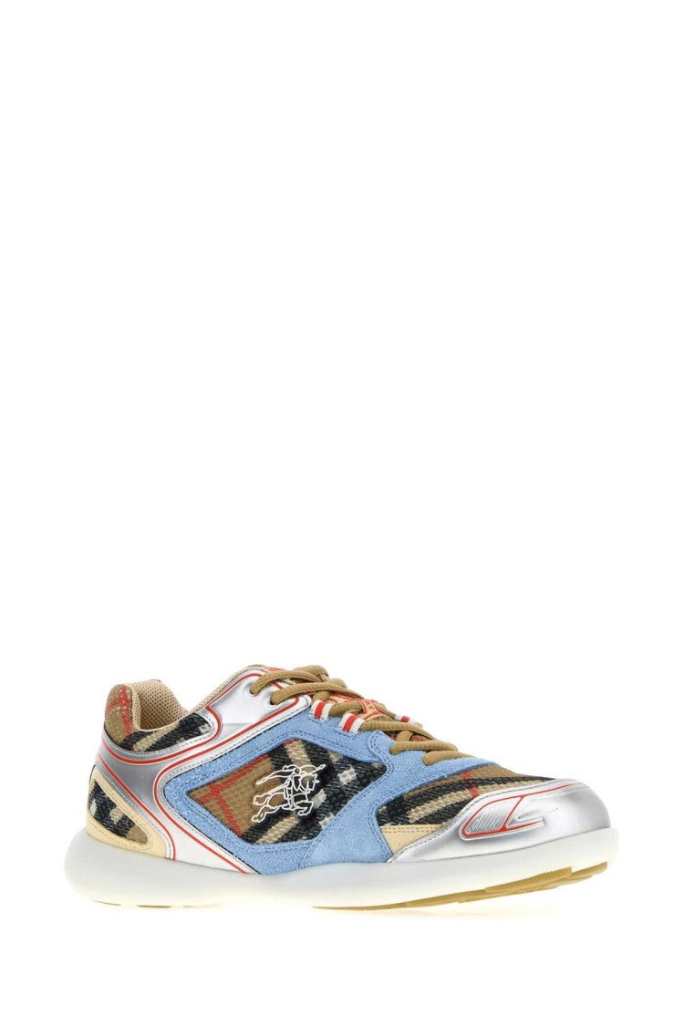 Burberry Multicolor Mesh And Suede Matrix Sneakers