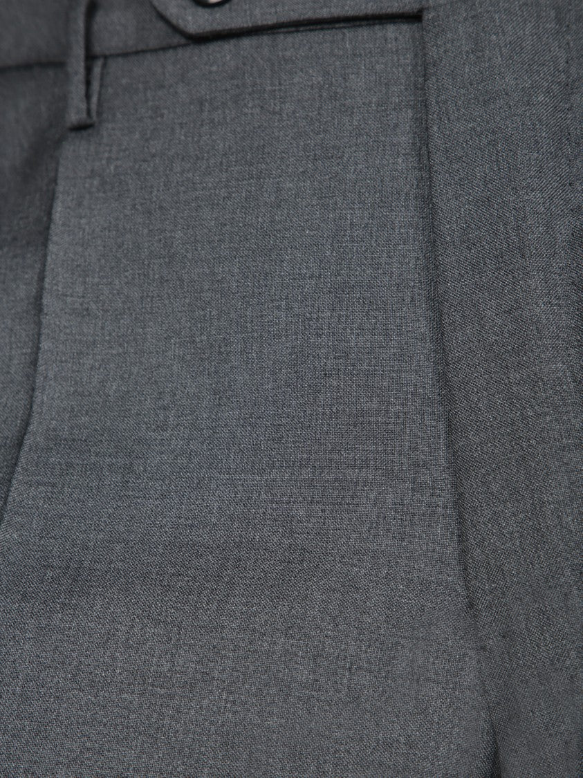 Incotex Tailored Grey Trousers With Flat Front