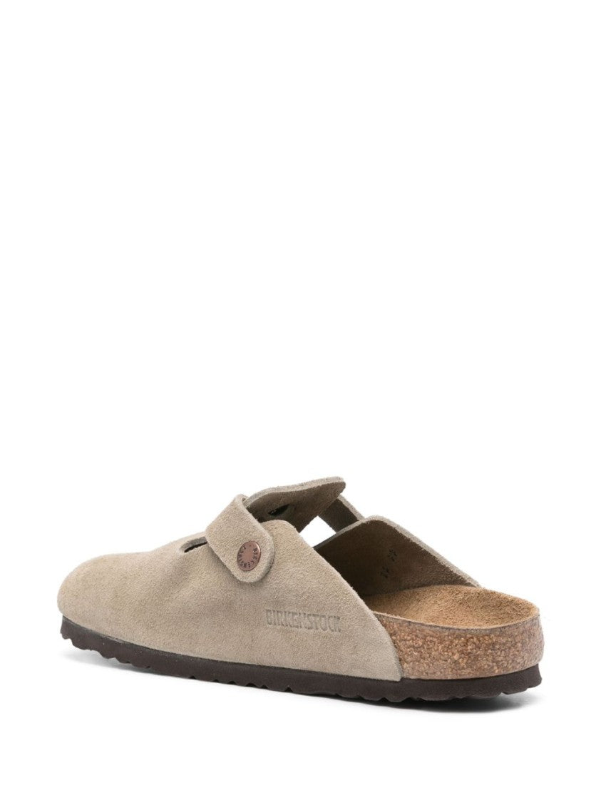 Birkenstock Suede Cork-Footbed Closed-Toe Sandals
