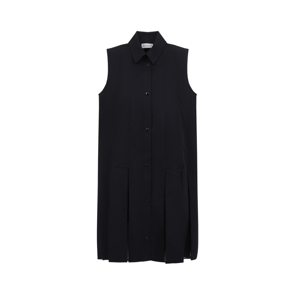 Moncler Black Poplin Midi Dress