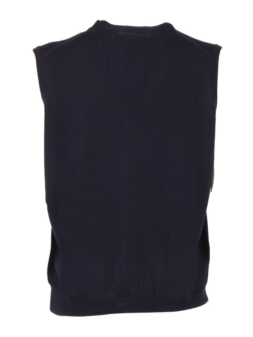 Kangra Cashmere Sleeveless Wool Gilet With Minimalist Design