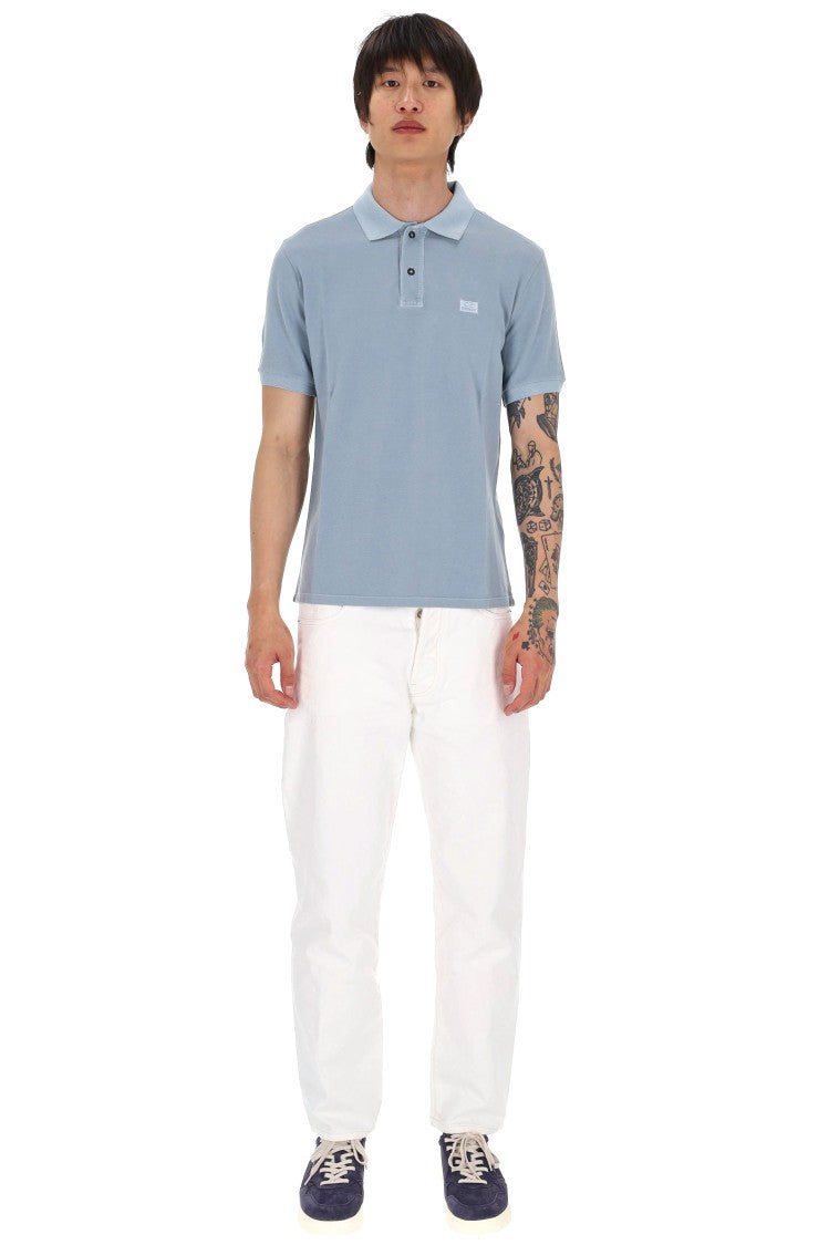 C.P. Company Light Blue Gauge 24 Cotton Piquet Polo Shirt