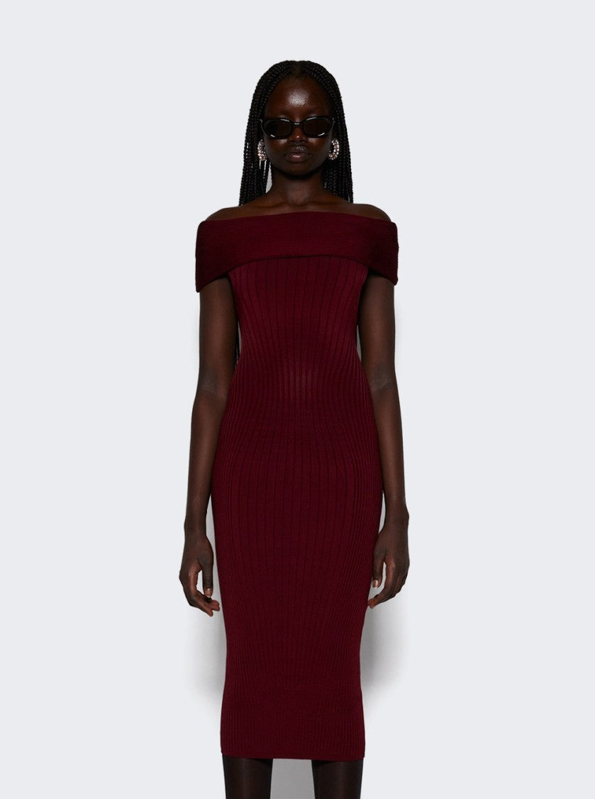 Mugler Off-Shoulder Sculpting Dress