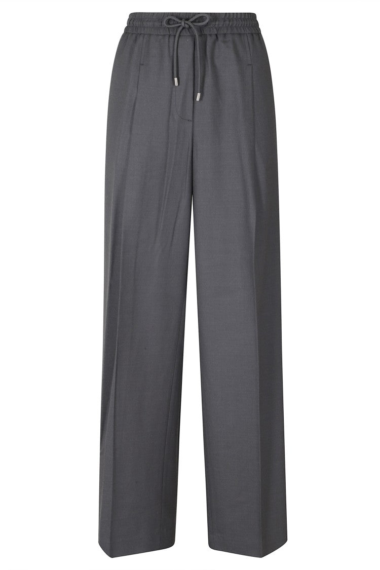 Michael Michael Kors Charcoal Pleated Straight-Leg Track Pants