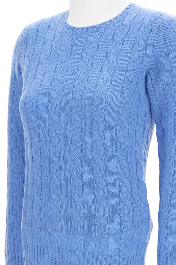 Polo Ralph Lauren Classic Cable Knit Crewneck Sweater In Luxurious Wool