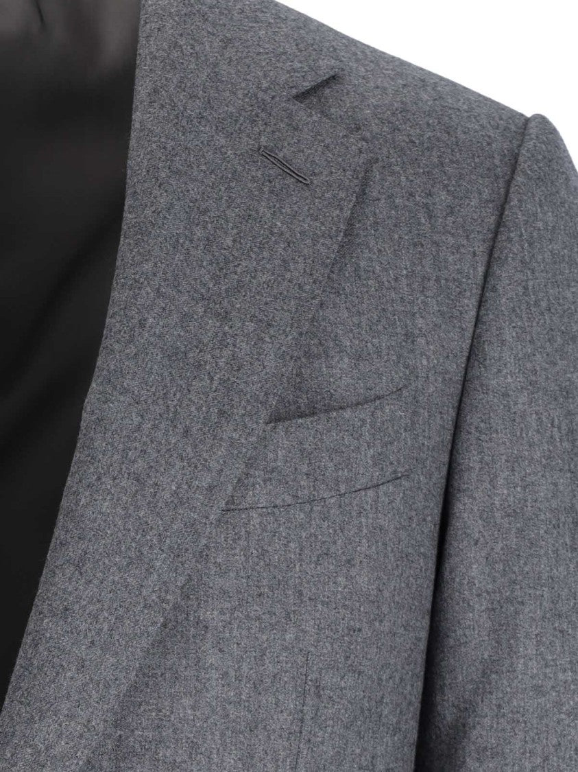 Caruso Tailored Grey Suit With Two-Button Blazer