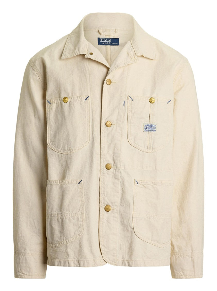 Polo Ralph Lauren Classic Cream Cotton Drill Jacket