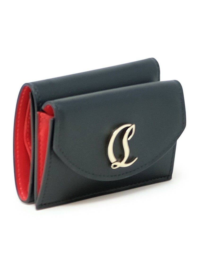 Christian Louboutin Black Leather Loubi54 Wallet