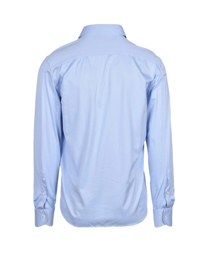 Sonrisa Fior Di Cotone Light Blue Button-Down Cotton Shirt
