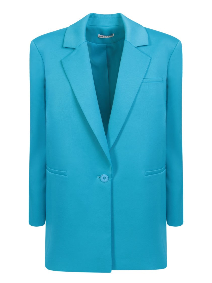 Alice + Olivia Blue Single-Breasted Jacket