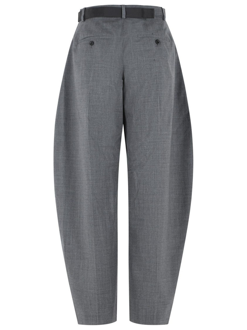 Sacai Grey Wool Trousers