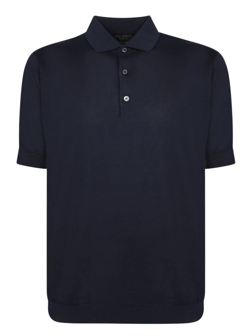 Dell'oglio Classic Polo-Style Blue T-Shirt In Cotton