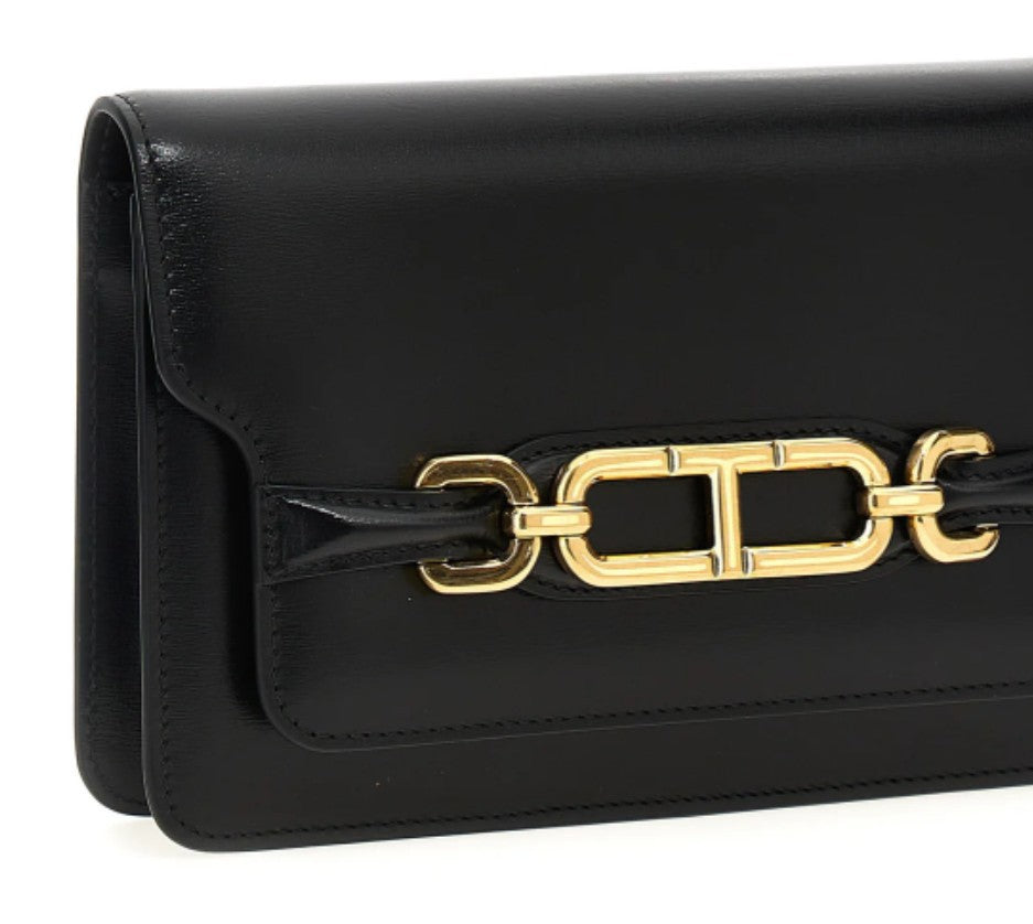 Tom Ford Structured Black Calf Leather Bag