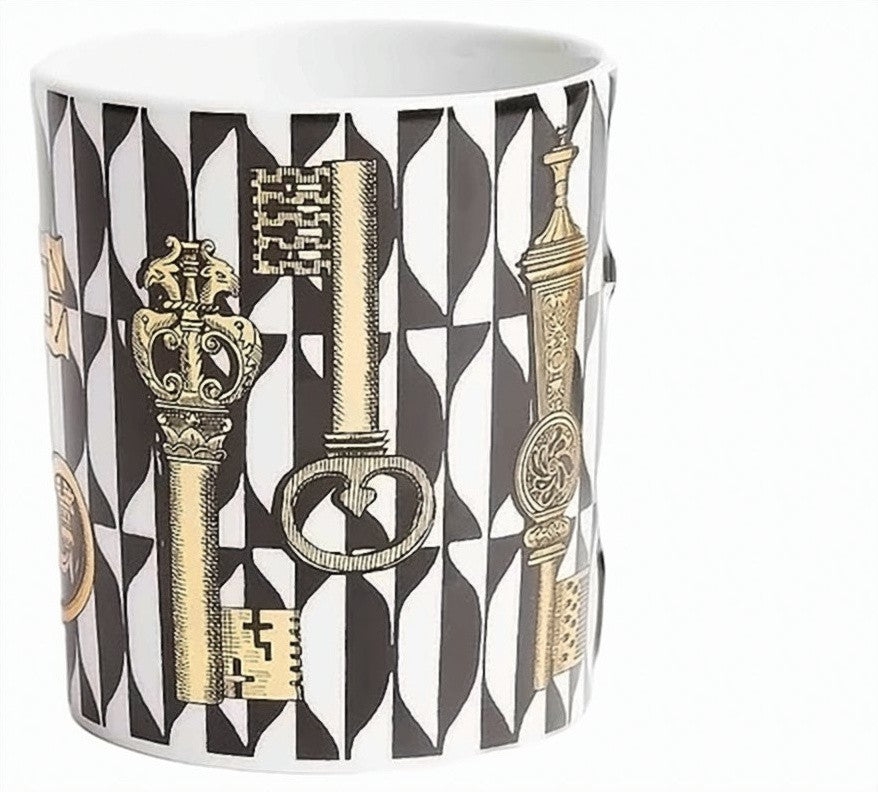 Fornasetti Chiavi E Losanghe Geometric Porcelain Mug