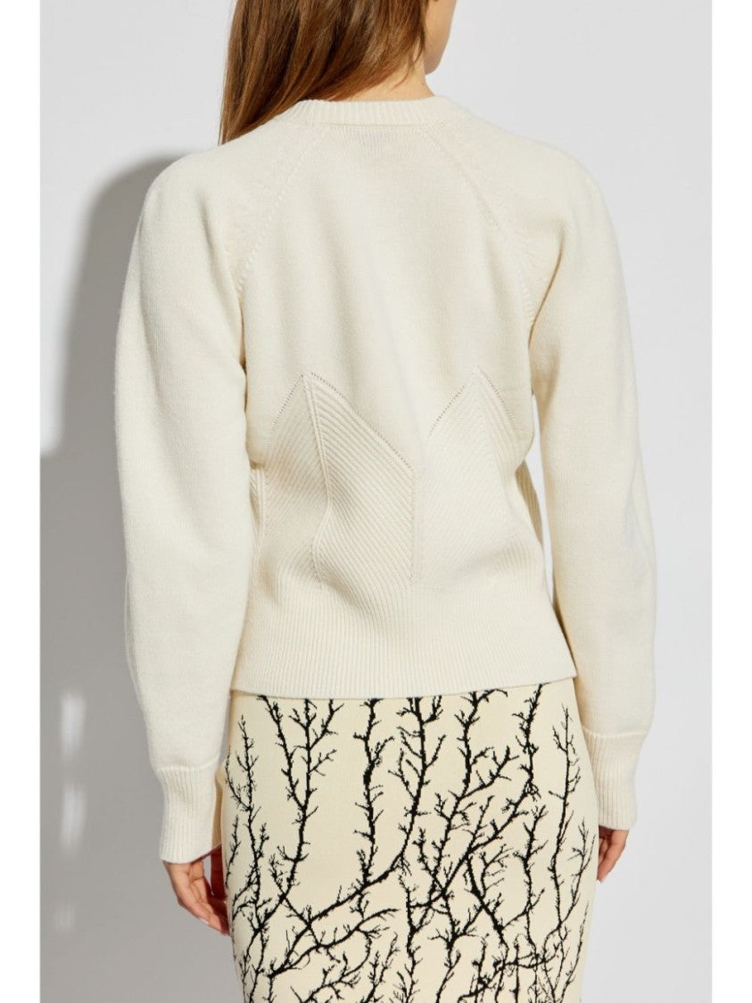 Alexander Mcqueen Geometric-Pattern Wool-Cashmere Blend Sweater