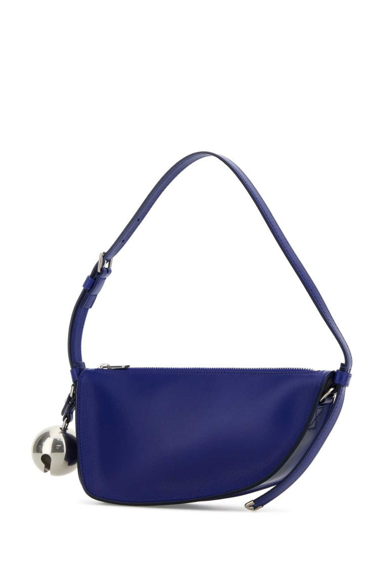 Burberry Blue Leather Shield Mini Shoulder Bag