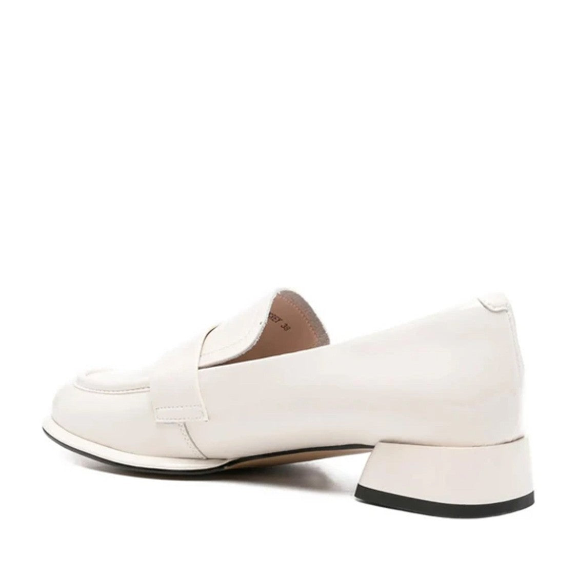 Sergio Moretti Gray Glossy Chunky Heel Patent Leather Loafers