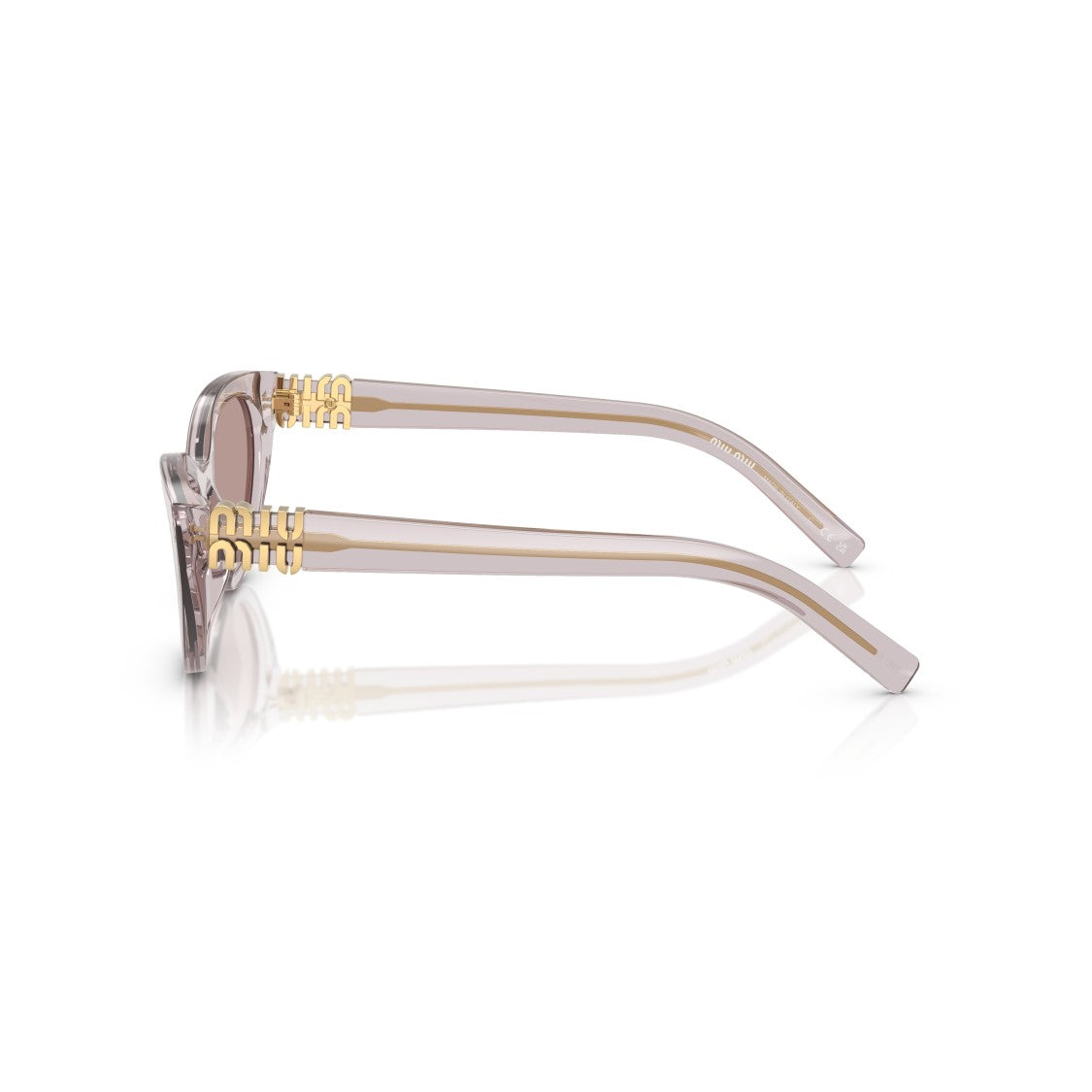 Miu Miu 0Mu A04s Translucent Mauve Cat-Eye Sunglasses