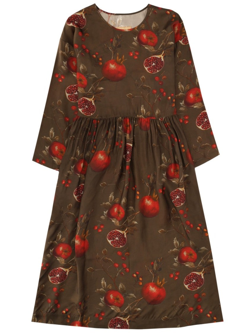 Uma Wang Brown Viscose-Blend Alexa Printed Midi Dress