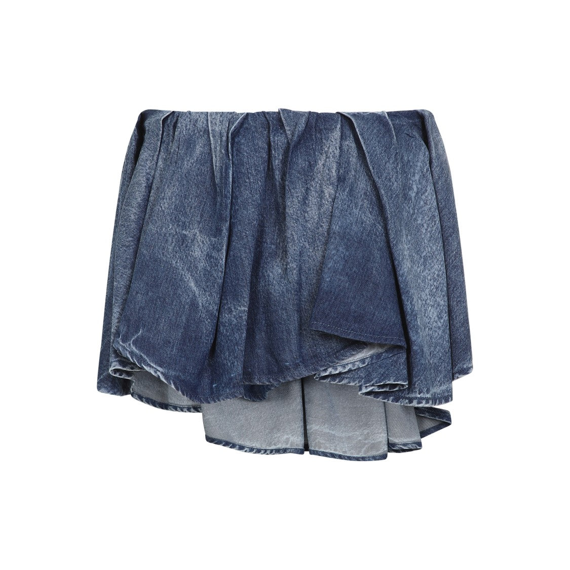 Diesel De-Ria-Fsg Blue Lyocell Mini Skirt