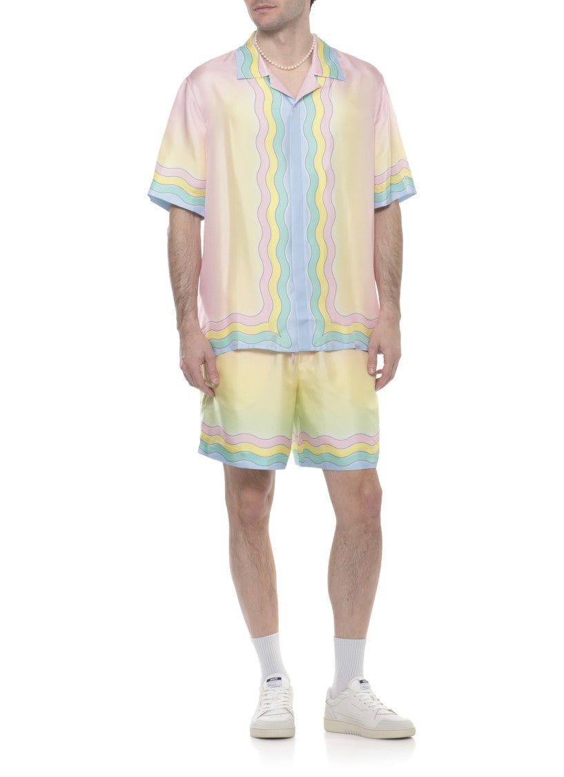 Casablanca Multicolor Dance Silk Casual Shirt