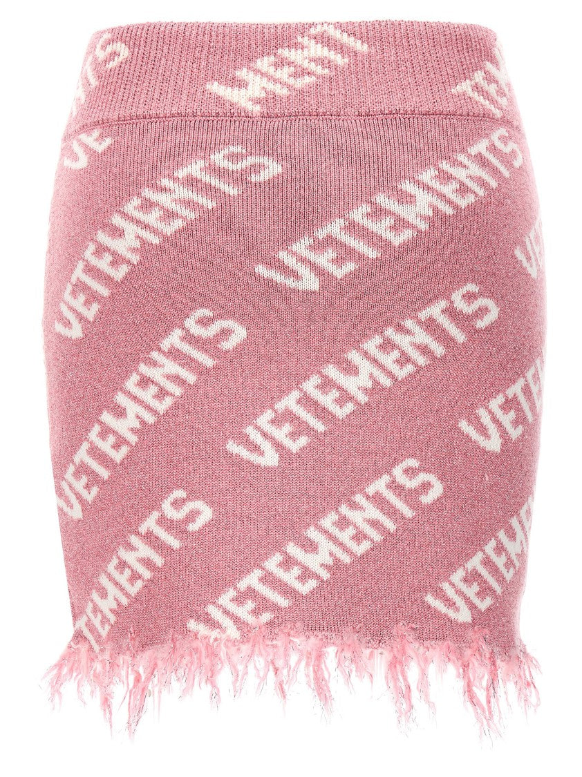 Vetements 'Iconic Lurex Monogram' Skirt