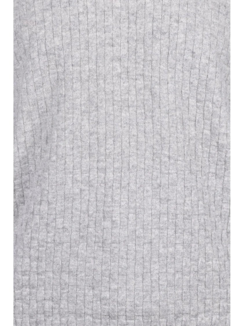 Filippo De Laurentiis Light Grey Merino Wool-Blend Crewneck Sweater