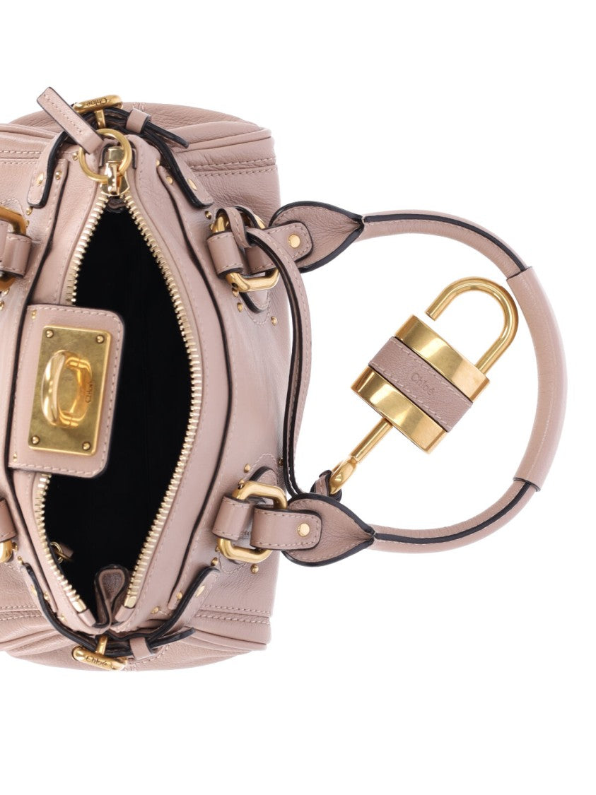 Chloé Pink Hammered Buffalo Leather Shoulder Bag