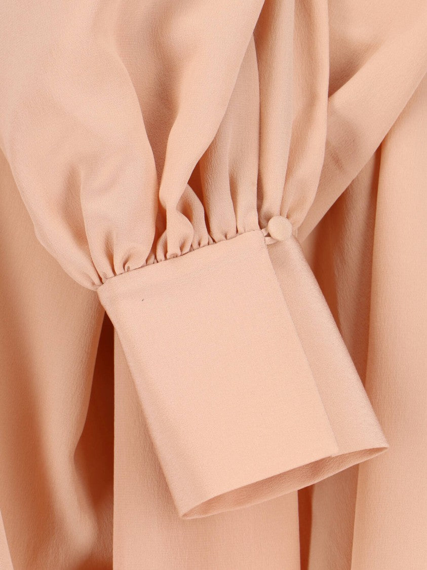 Chloé Silk Lavallière Blouse – Beige