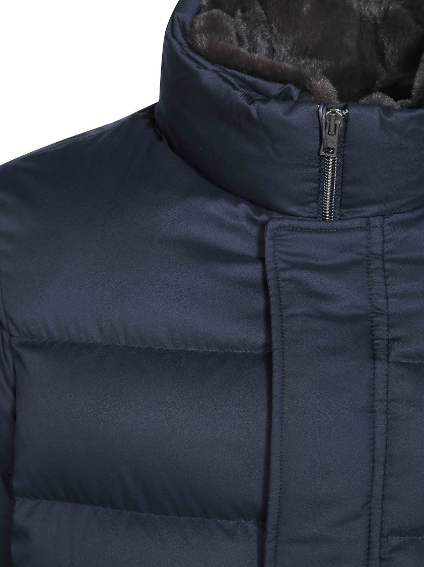 Herno Matte Stand Collar Quilted Down Jacket
