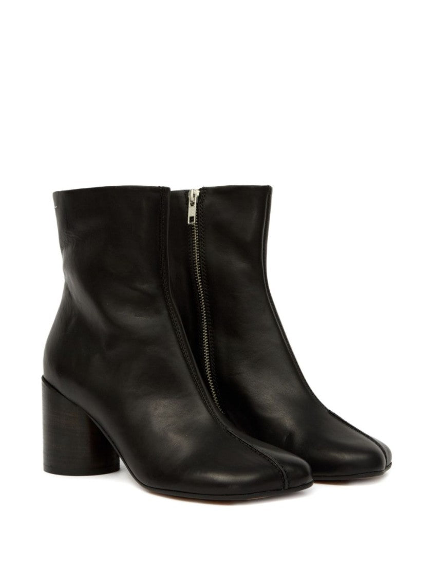 Mm6 By Maison Margiela Ankle Boots With Distinctive Seam Detail And Block Heel