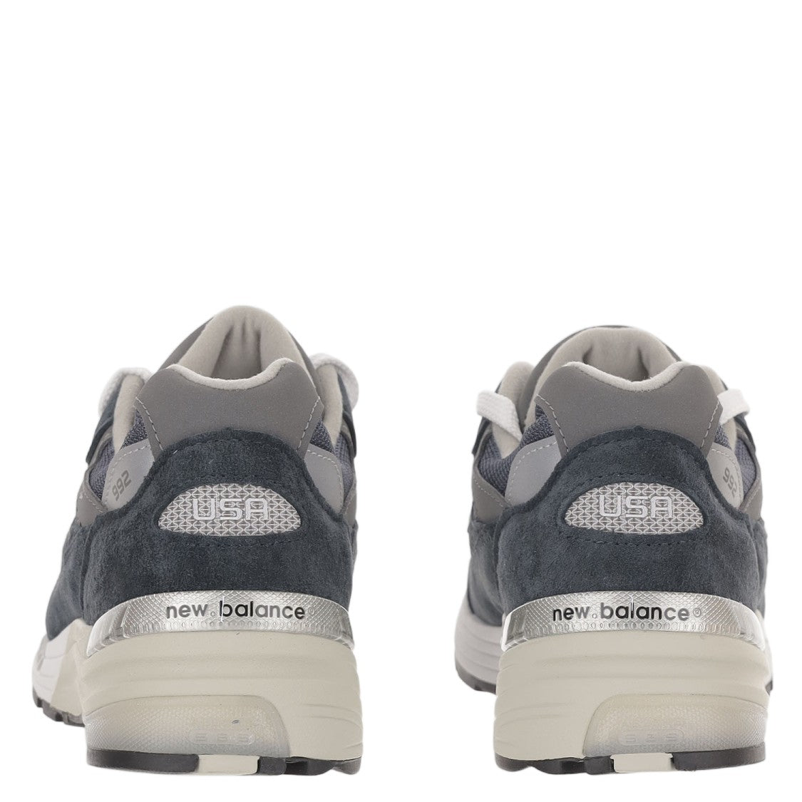 New Balance Gray Panel Reflective Leather Sneakers