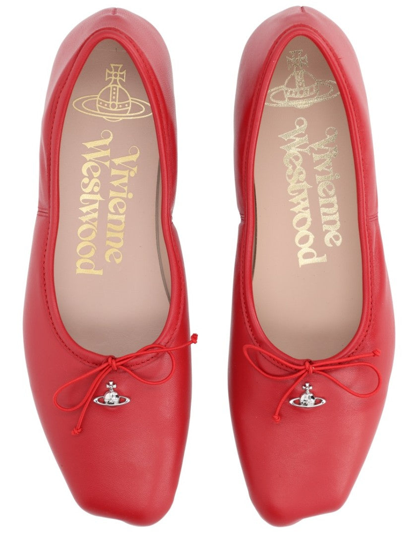 Vivienne Westwood Pointed Toe Red Flats