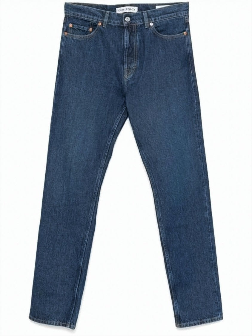 Our Legacy Straight-Leg Denim Pants With Mid-Rise Waist