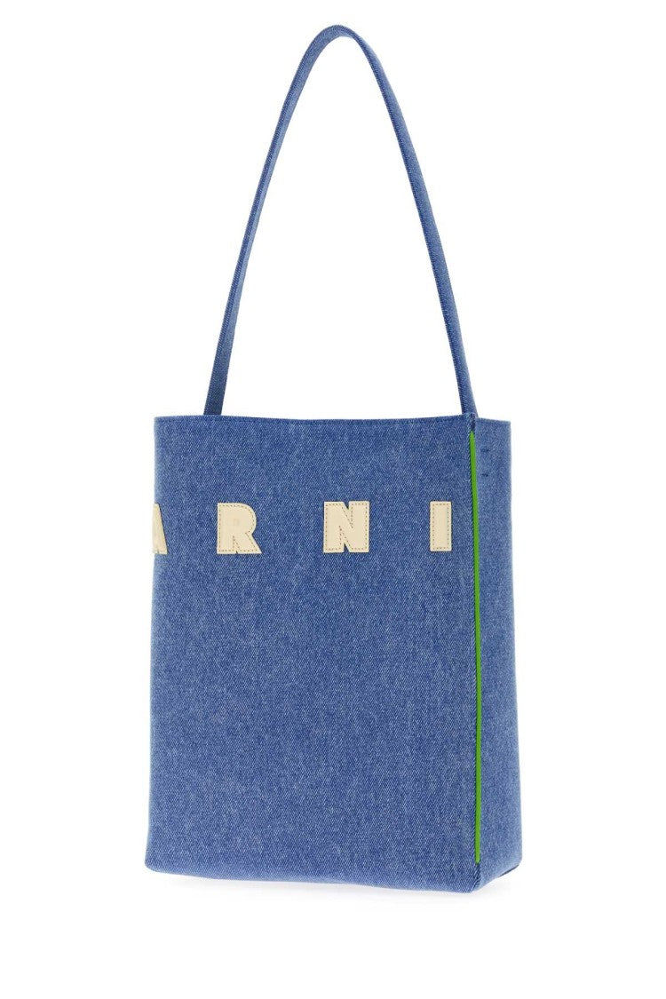Marni Denim Small Museo Shoulder Bag