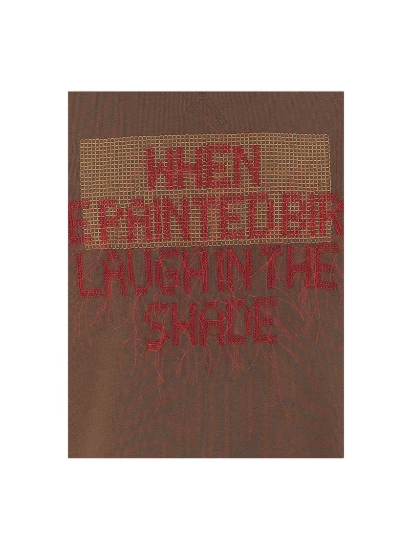 J. W. Anderson Brown Cotton Relaxed Embroidered Sweater