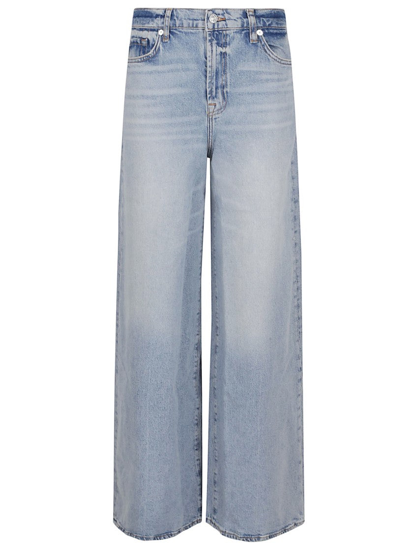 7 For All Mankind High-Waisted Light Wash Denim Jeans
