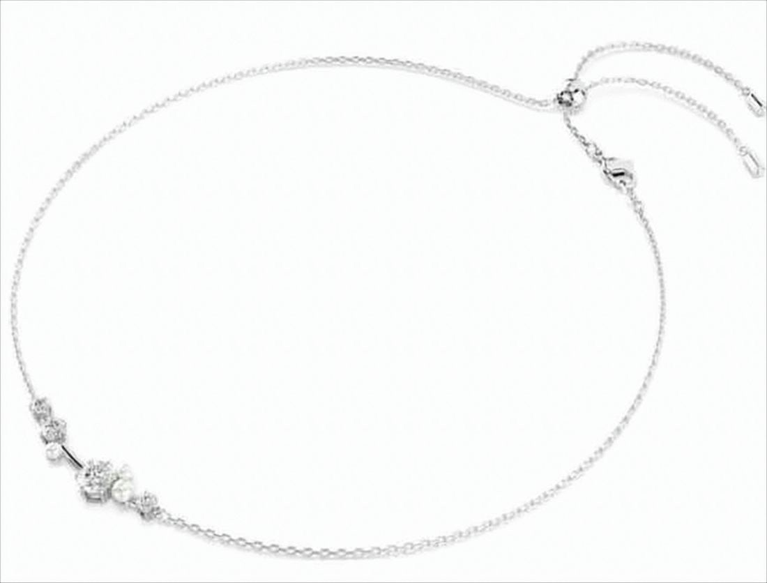 Swarovski Asymmetrical Crystal Pendant Necklace With Adjustable Chain