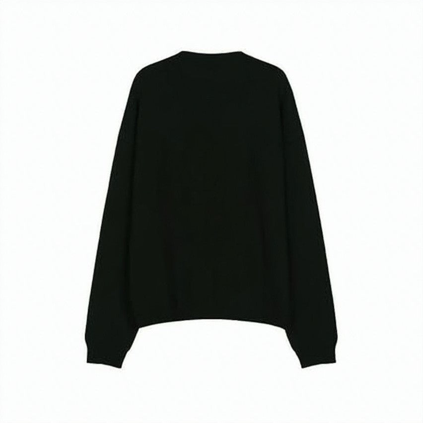 Andersson Bell Relaxed Fit Black Sweater With Graphic Heart Design