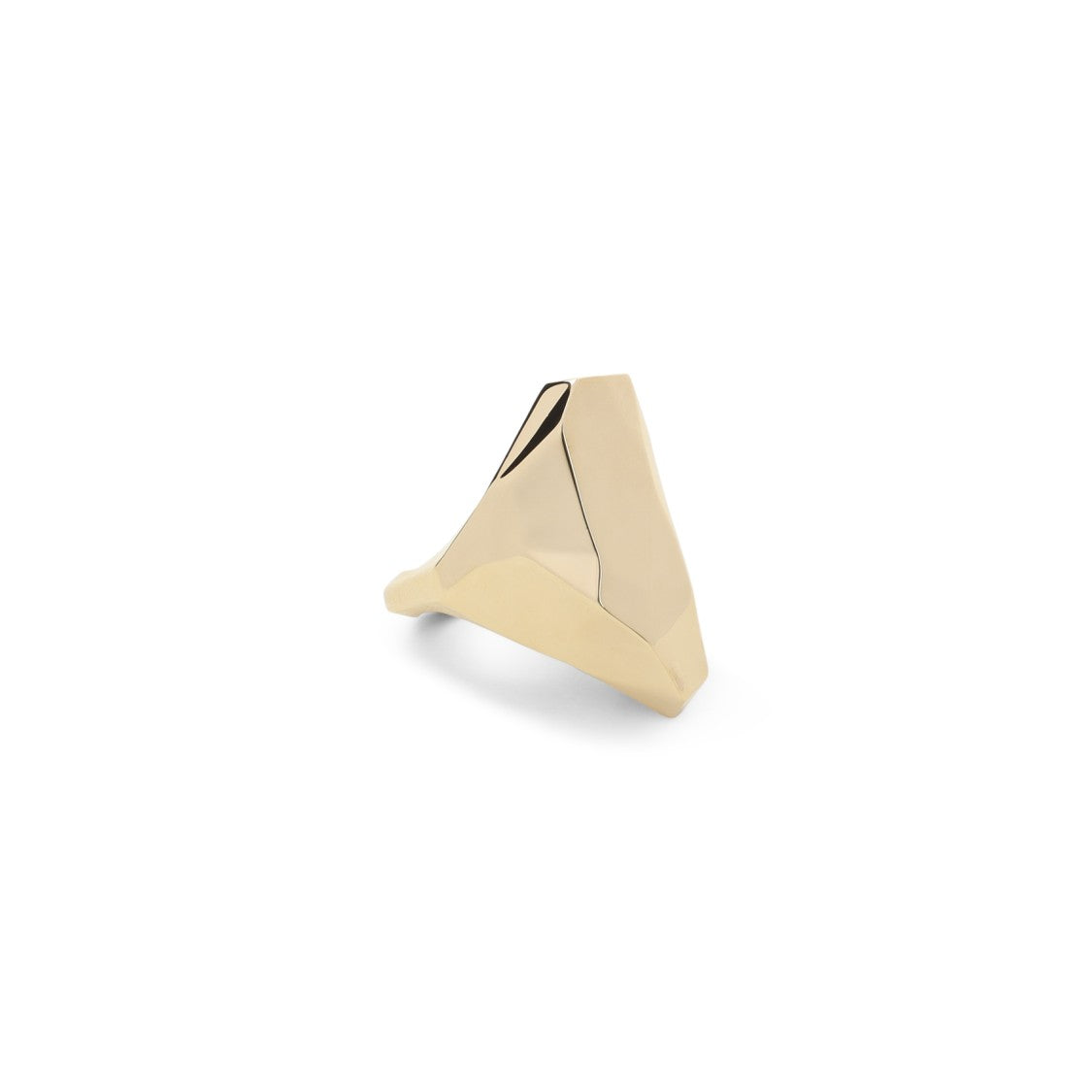 Lanvin Cubic Metal Gold Brass Ring