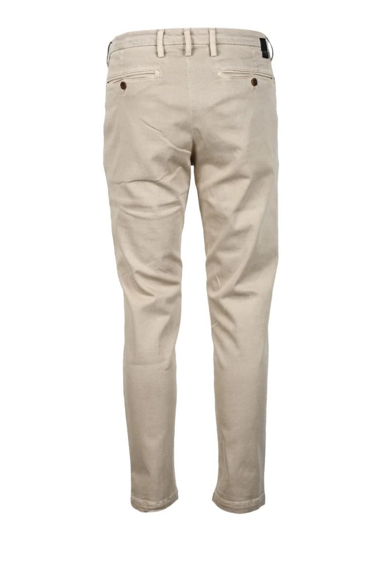 Replay Beige Cargo Trousers With Functional Pockets And Stretch Fabric
