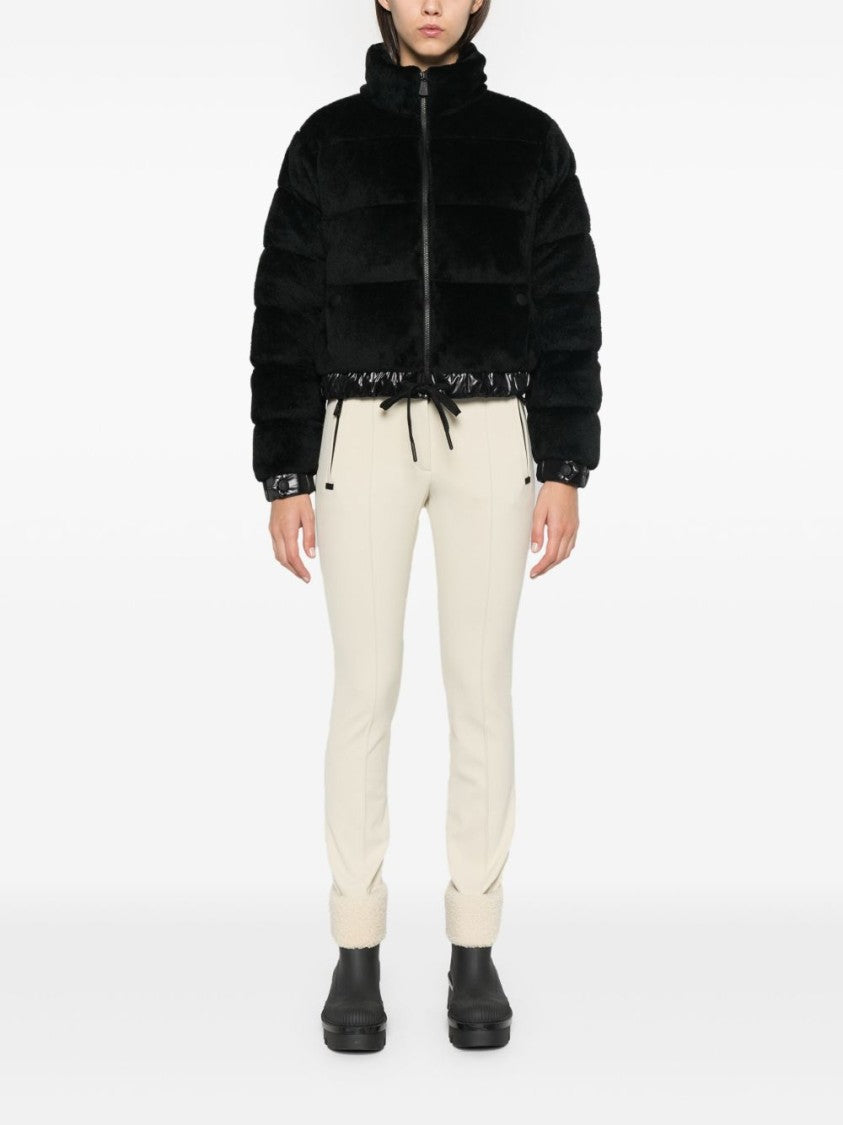 Moncler Grenoble High-Waisted Beige Trousers With Tailored Fit
