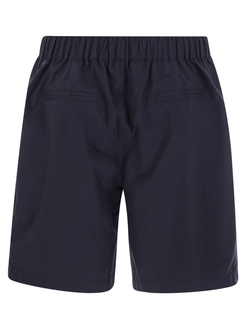 Brunello Cucinelli Bermuda Shorts In Tech Fabric With Darts