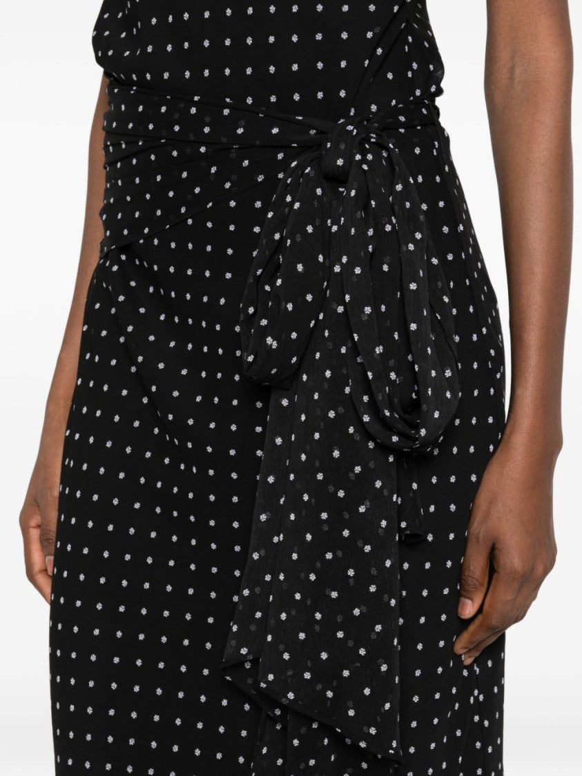 Rotate Polka Dot Maxi Dress With Keyhole Detail
