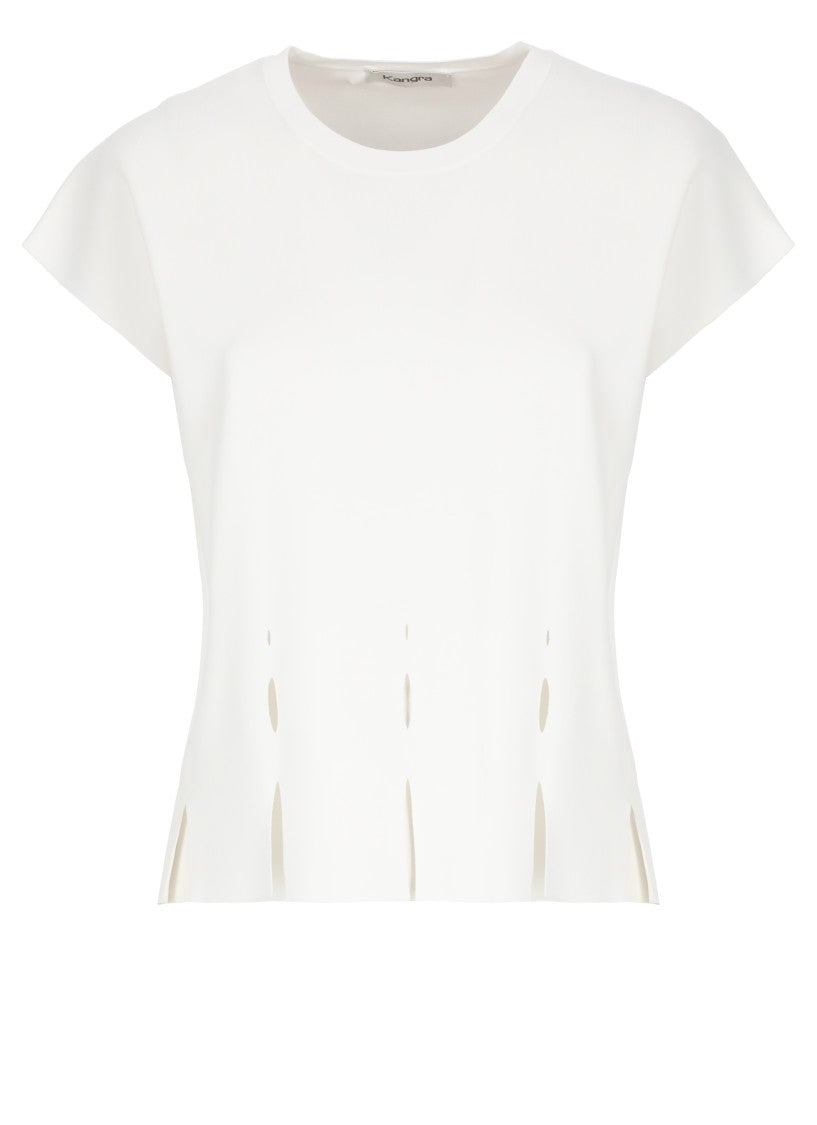 Kangra Fringe-Detail Round Neck Cashmere Viscose T-Shirt